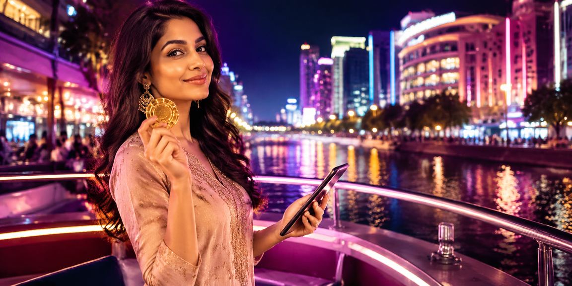 Busy Connaught Place in Delhi showing vibrant city and casino promotions